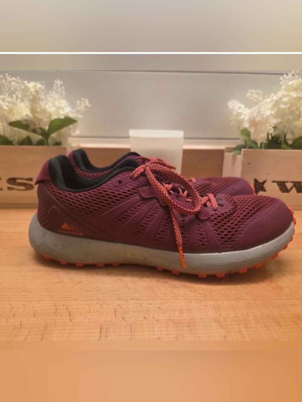 Columbia Montrail F.K.T. Trail Running Shoe Red Quartz Women's Size 10